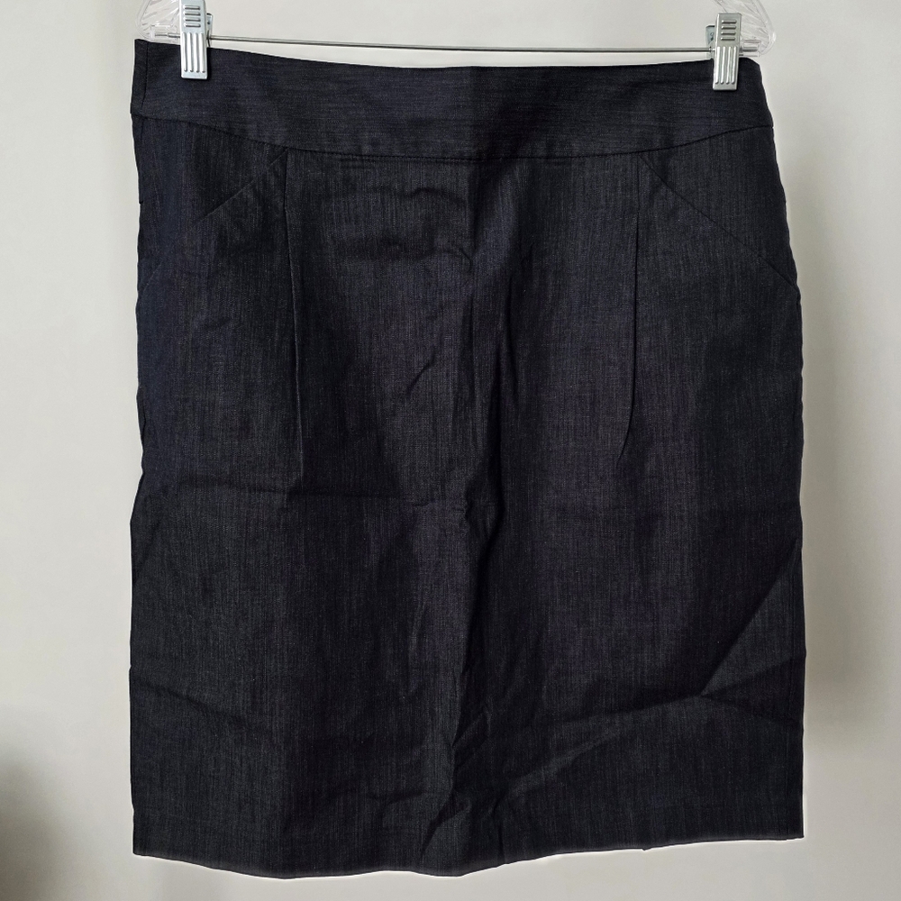 Ann Taylor Dark Gray Navy Pencil Skirt in Size 10